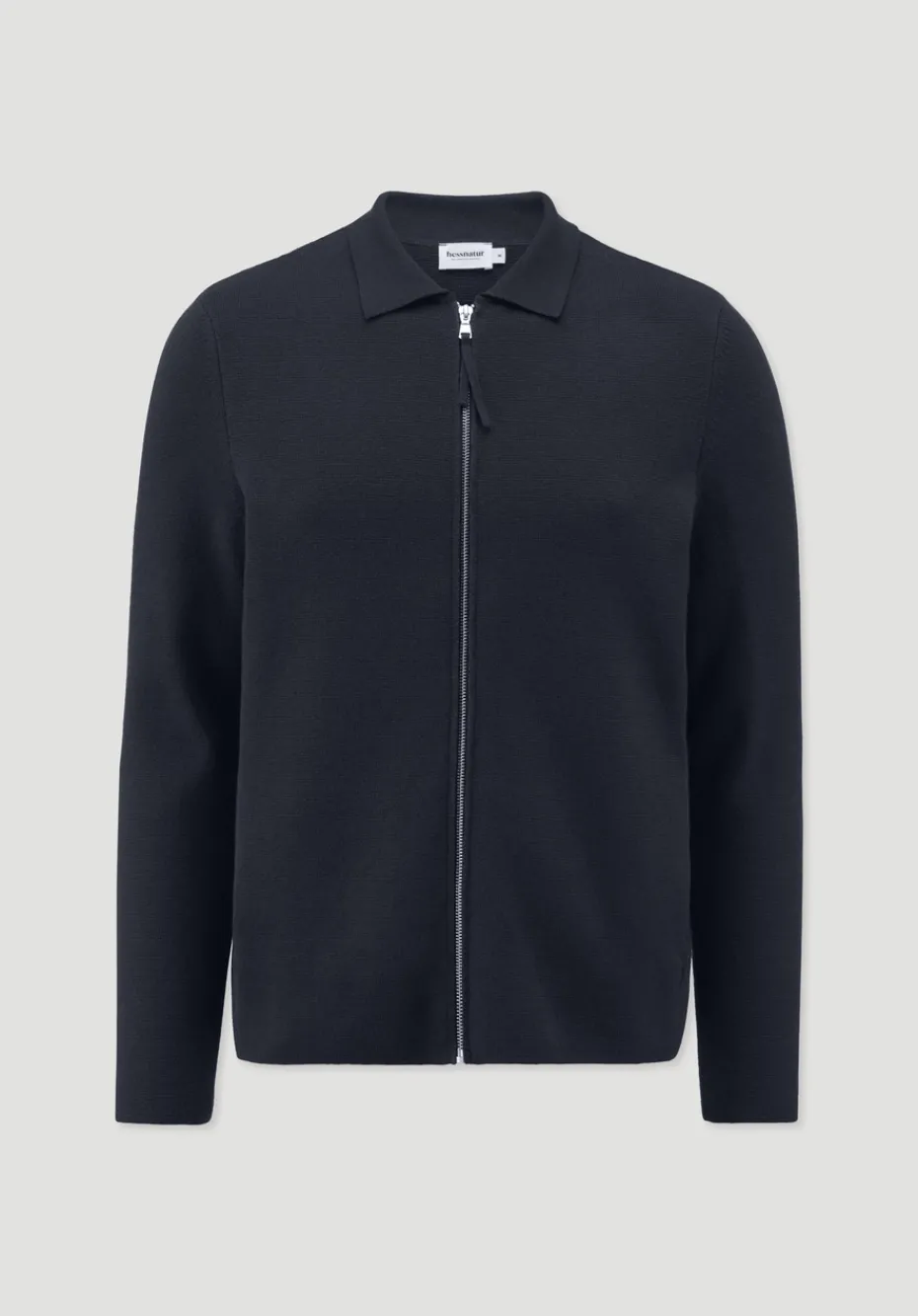 hessnatur Milano Strick Jacke Regular aus Bio-Baumwolle mit Bio-Merinowolle von marine Hot