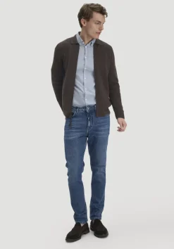hessnatur Milano Strick Jacke Regular aus Bio-Baumwolle mit Bio-Merinowolle von kakao braun Outlet