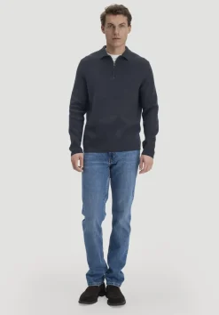 hessnatur Milano Strick Polo Regular aus Bio-Baumwolle und Bio-Schurwolle von marine Sale