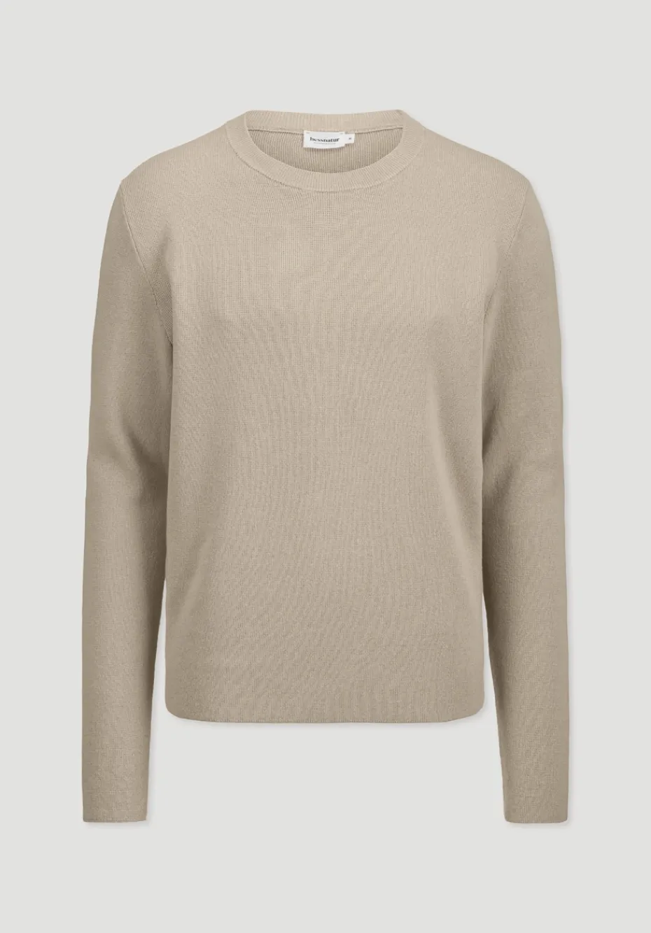 hessnatur Milano Strick Pullover Regular aus Leinen mit Bio-Baumwolle und LENZING™ ECOVERO™ Viskose von taupe Best