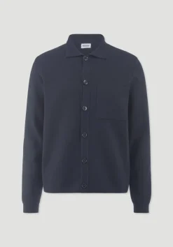 hessnatur Milano Strick Sakko Regular aus Bio-Merinowolle und Bio-Baumwolle von marine