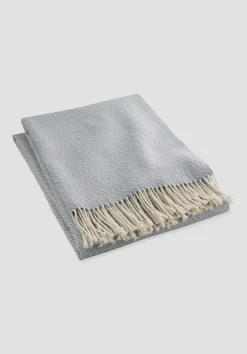 hessnatur Mix Plaid LIA aus Bio-Baumwolle mit Bio-Lambswool von graublau Sale