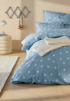 hessnatur Musselin Bettwäsche aus reiner Bio-Baumwolle von graublau Sale