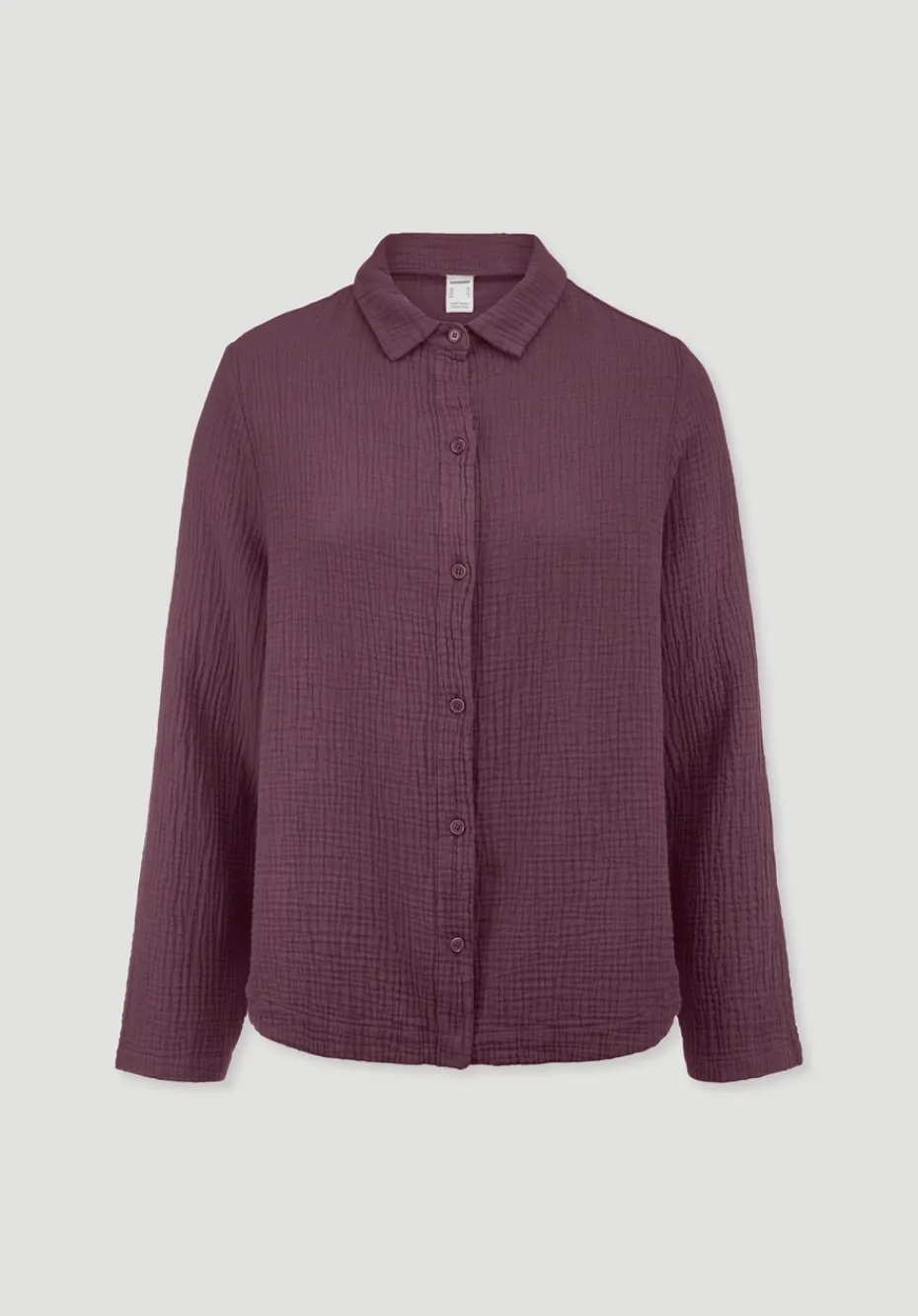 hessnatur Musselin Hemd Oversize PURE COMFORT aus reiner Bio-Baumwolle von brombeere Clearance