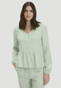 hessnatur Musselin Pyjamabluse PURE COMFORT aus reiner Bio-Baumwolle von liliengrün