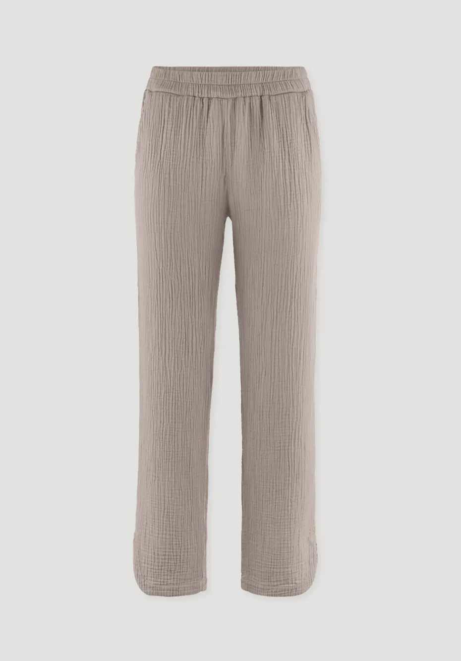 hessnatur Musselin Schlafhose Regular PURE COMFORT aus reiner Bio-Baumwolle von mandelbraun Sale
