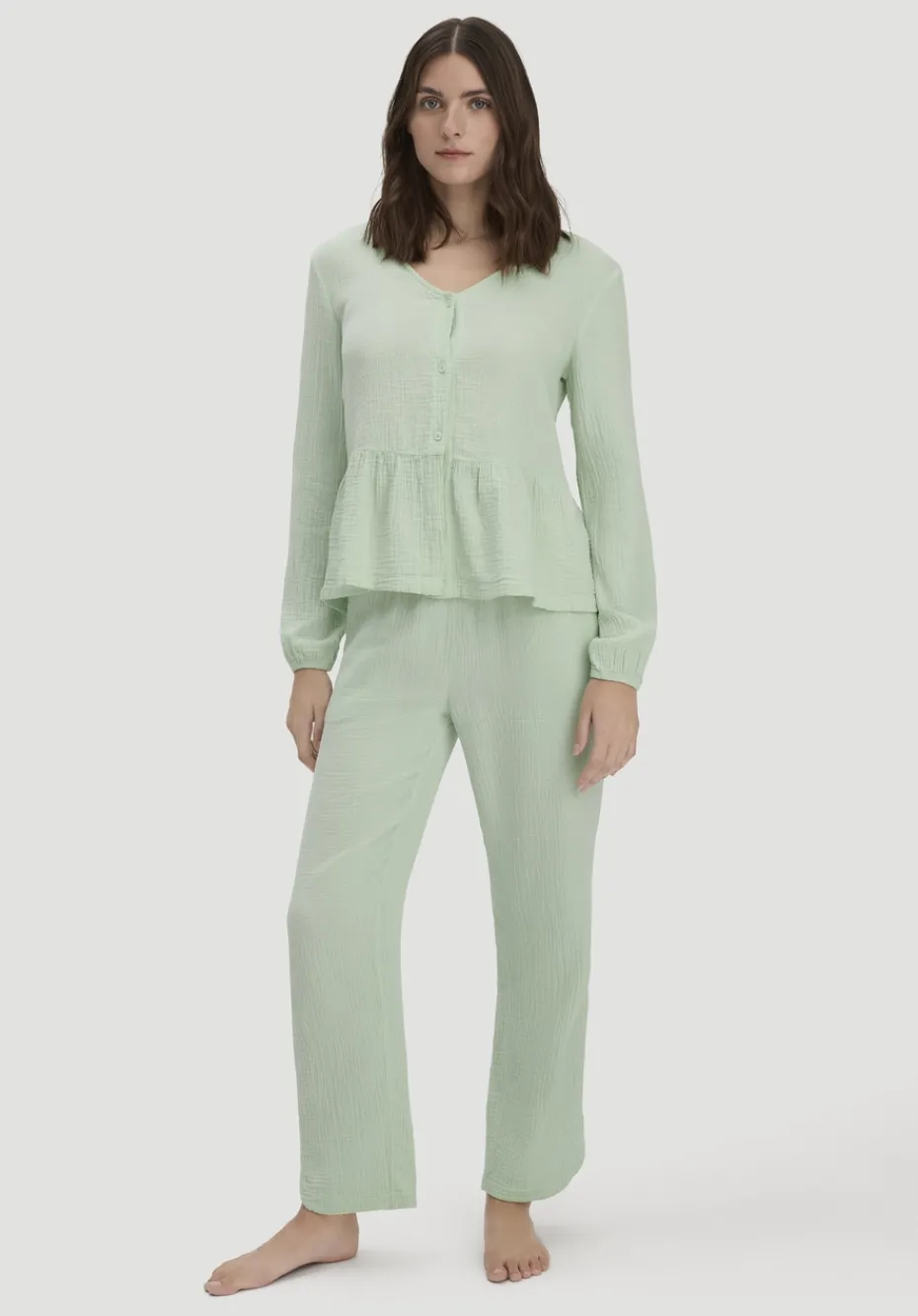 hessnatur Musselin Schlafhose Regular PURE COMFORT aus reiner Bio-Baumwolle von liliengrün Discount