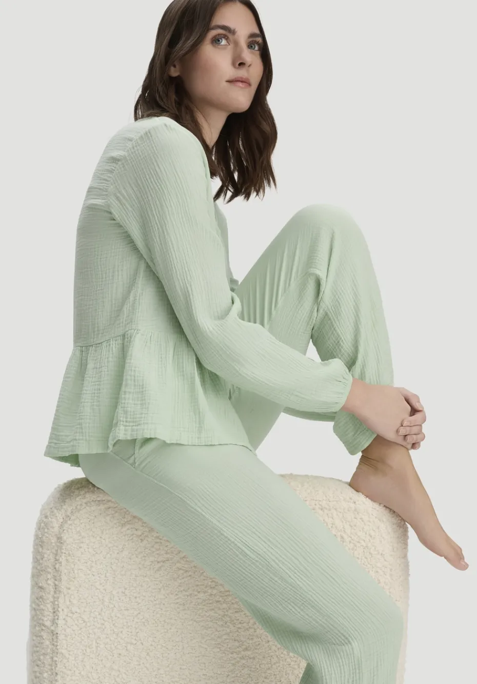 hessnatur Musselin Schlafhose Regular PURE COMFORT aus reiner Bio-Baumwolle von liliengrün Discount