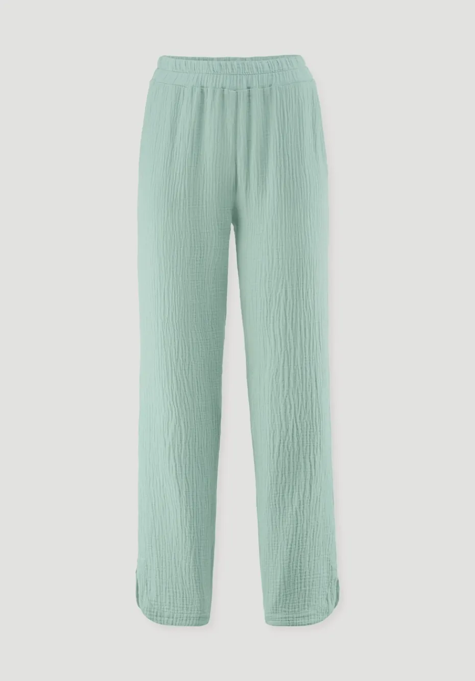 hessnatur Musselin Schlafhose Regular PURE COMFORT aus reiner Bio-Baumwolle von jadegrün Sale