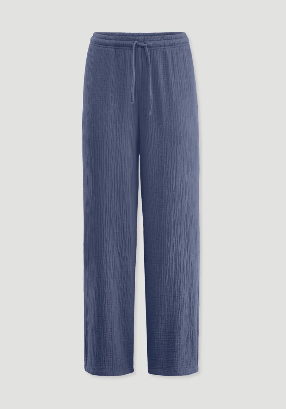 hessnatur Musselin Schlafhose Relaxed PURE COMFORT aus reiner Bio-Baumwolle von indigo blau Sale
