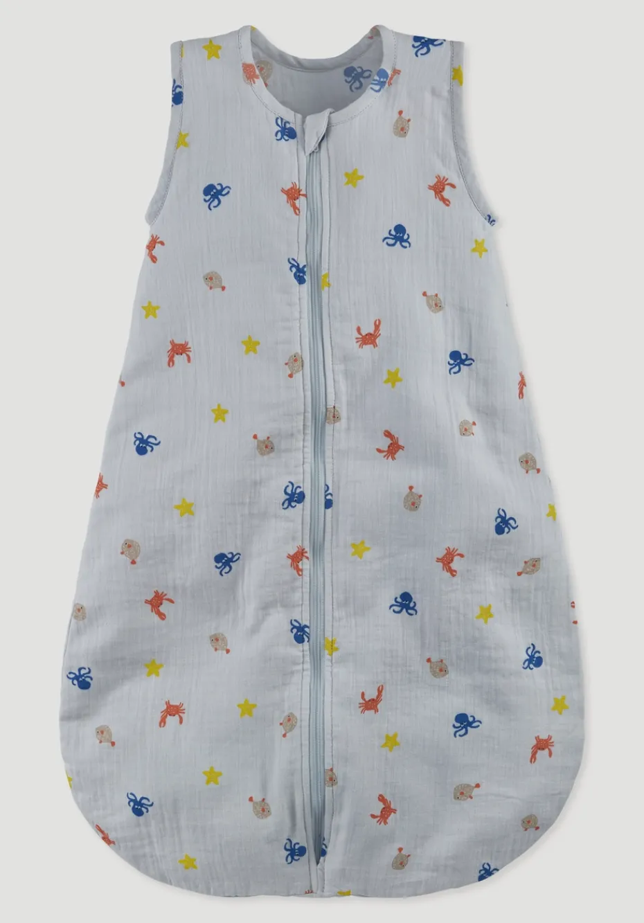 hessnatur Musselin Schlafsack aus reiner Bio-Baumwolle von nordisch blau