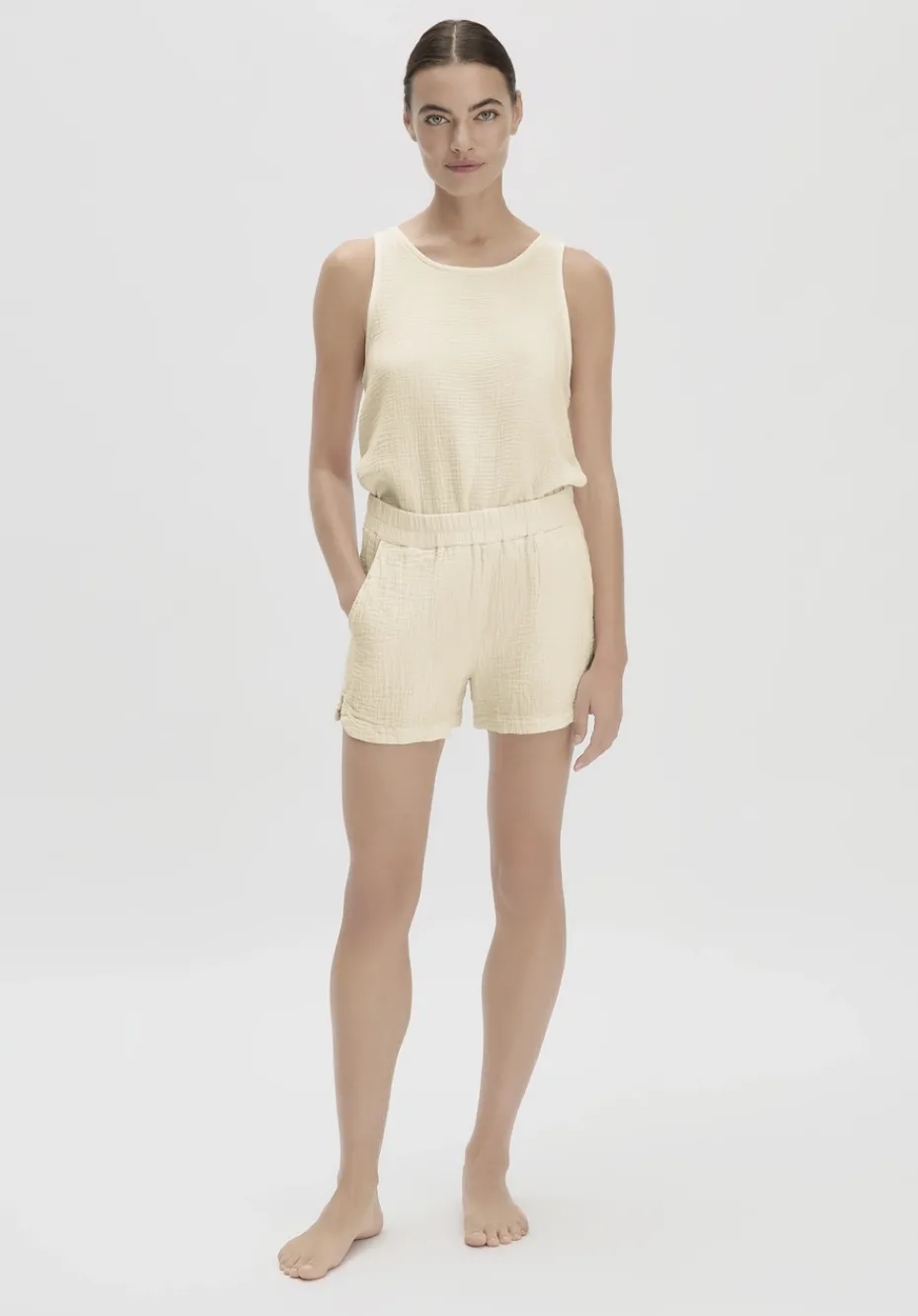 hessnatur Musselin Schlafshorts PURE COMFORT aus reiner Bio-Baumwolle von natur Online
