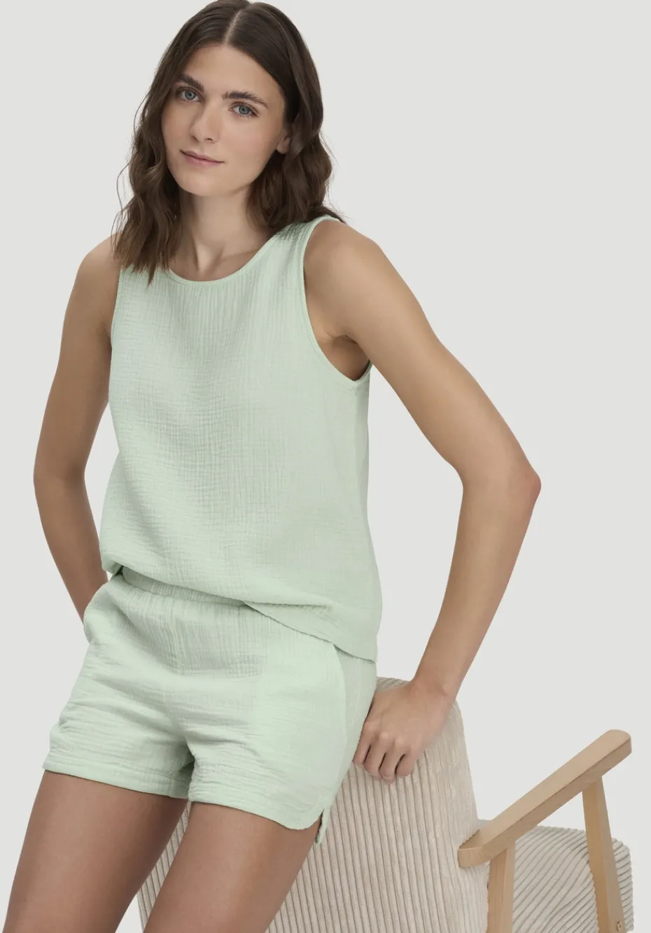 hessnatur Musselin Schlafshorts PURE COMFORT aus reiner Bio-Baumwolle von liliengrün Online