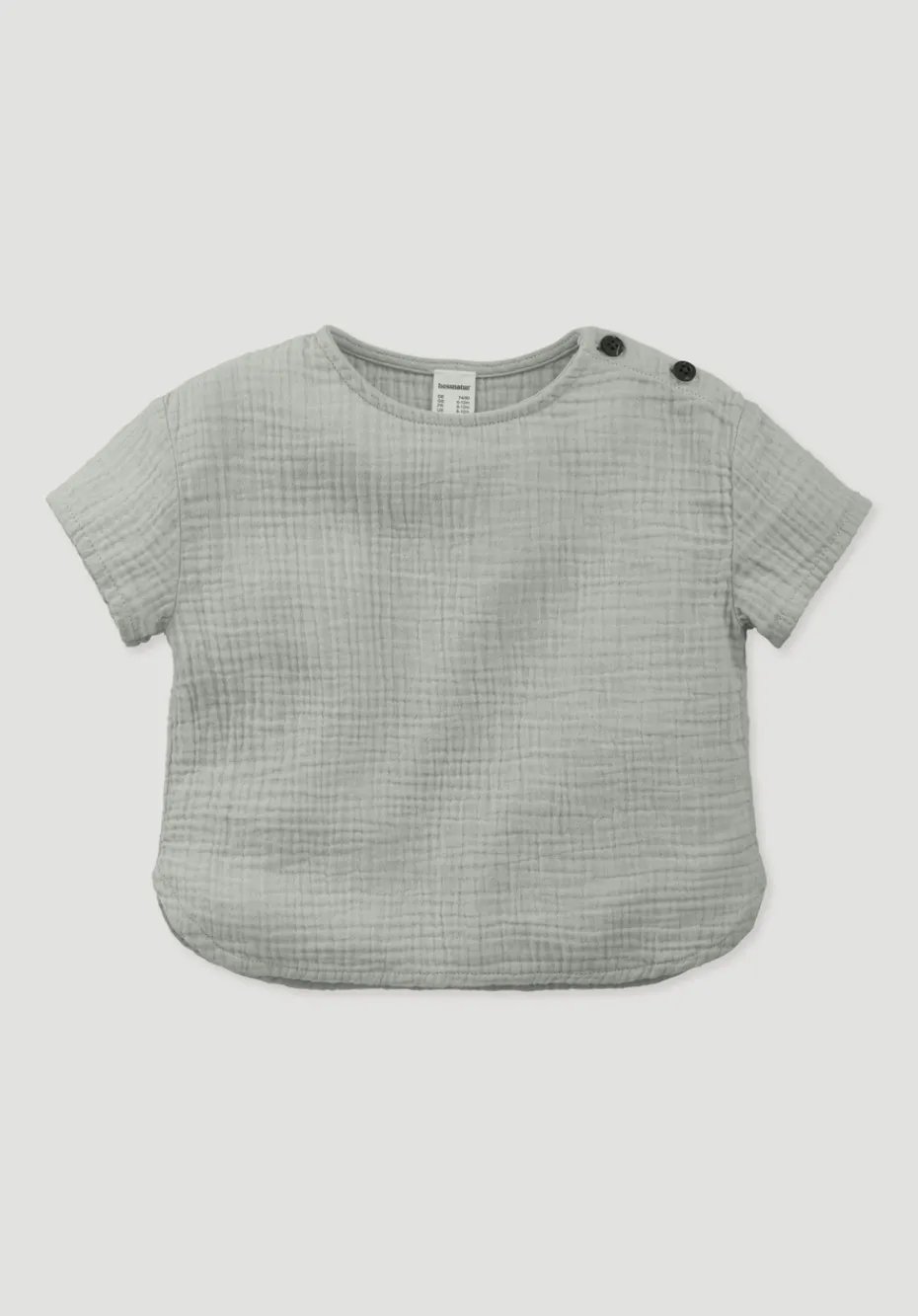 hessnatur Musselin Shirt aus reiner Bio-Baumwolle von nebelgrau Discount