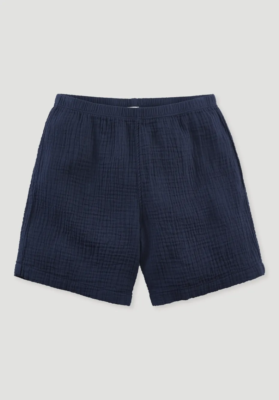 hessnatur Musselin Shorts PURE COMFORT aus reiner Bio-Baumwolle von dunkelblau