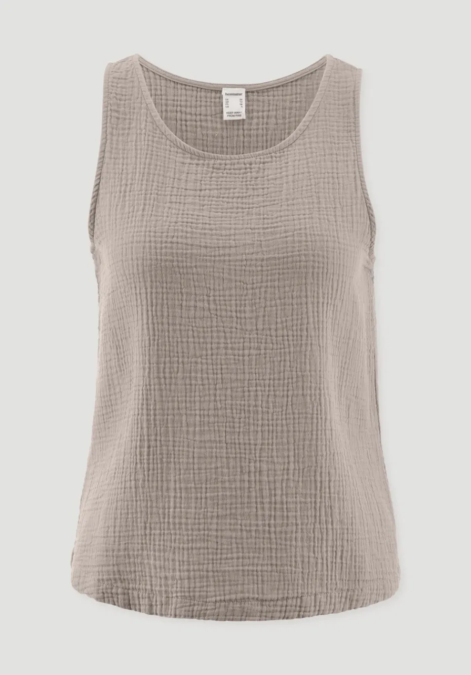 hessnatur Musselin Top PURE COMFORT aus reiner Bio-Baumwolle von mandelbraun Hot