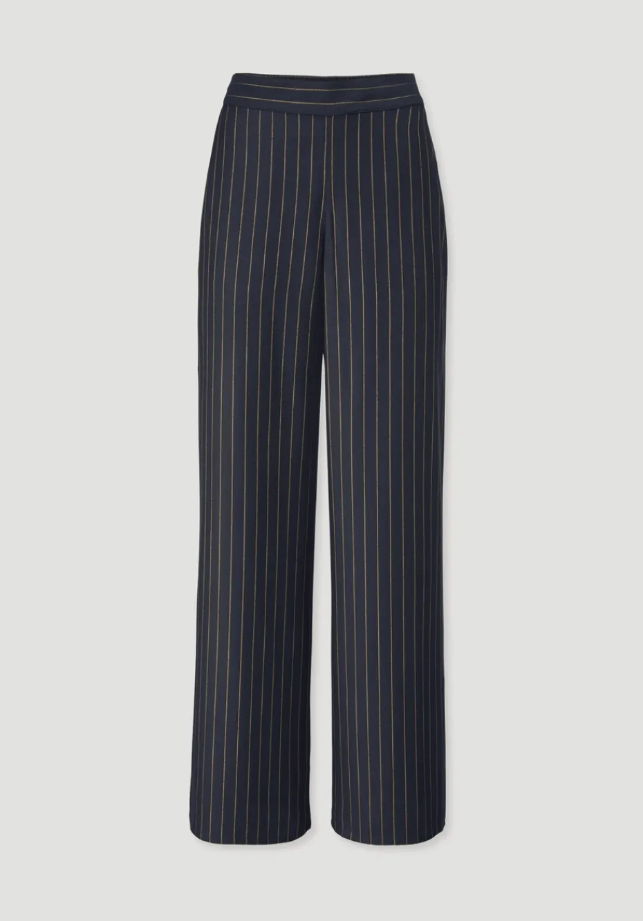hessnatur Nadelstreifenhose Wide Leg Relaxed aus reiner LENZING™ ECOVERO™ Viskose von marine Hot