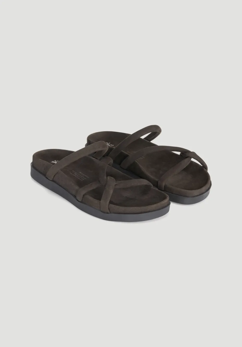 hessnatur Pantolette aus Nubuk-Leder von mocca New