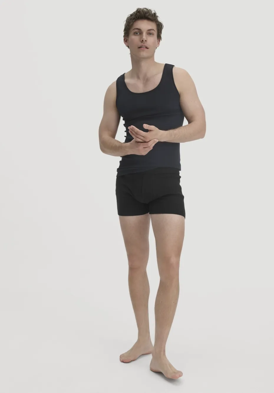 hessnatur Pants Regular Cut im 2er-Pack PURE NATURE aus reiner Bio-Baumwolle von schwarz Outlet