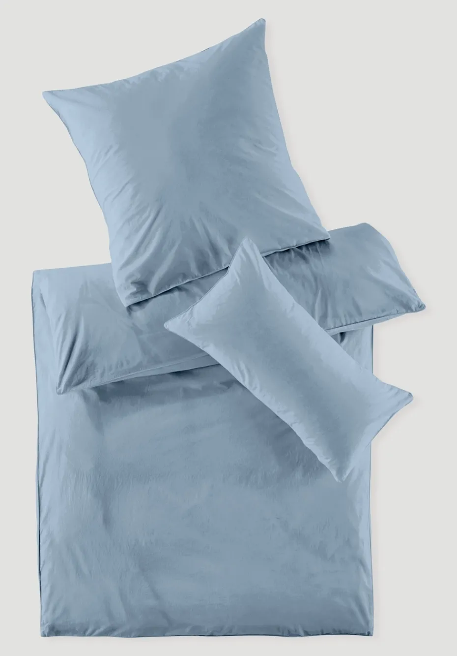 hessnatur Perkal Bettwäsche-Set aus reiner Bio-Baumwolle von graublau Discount