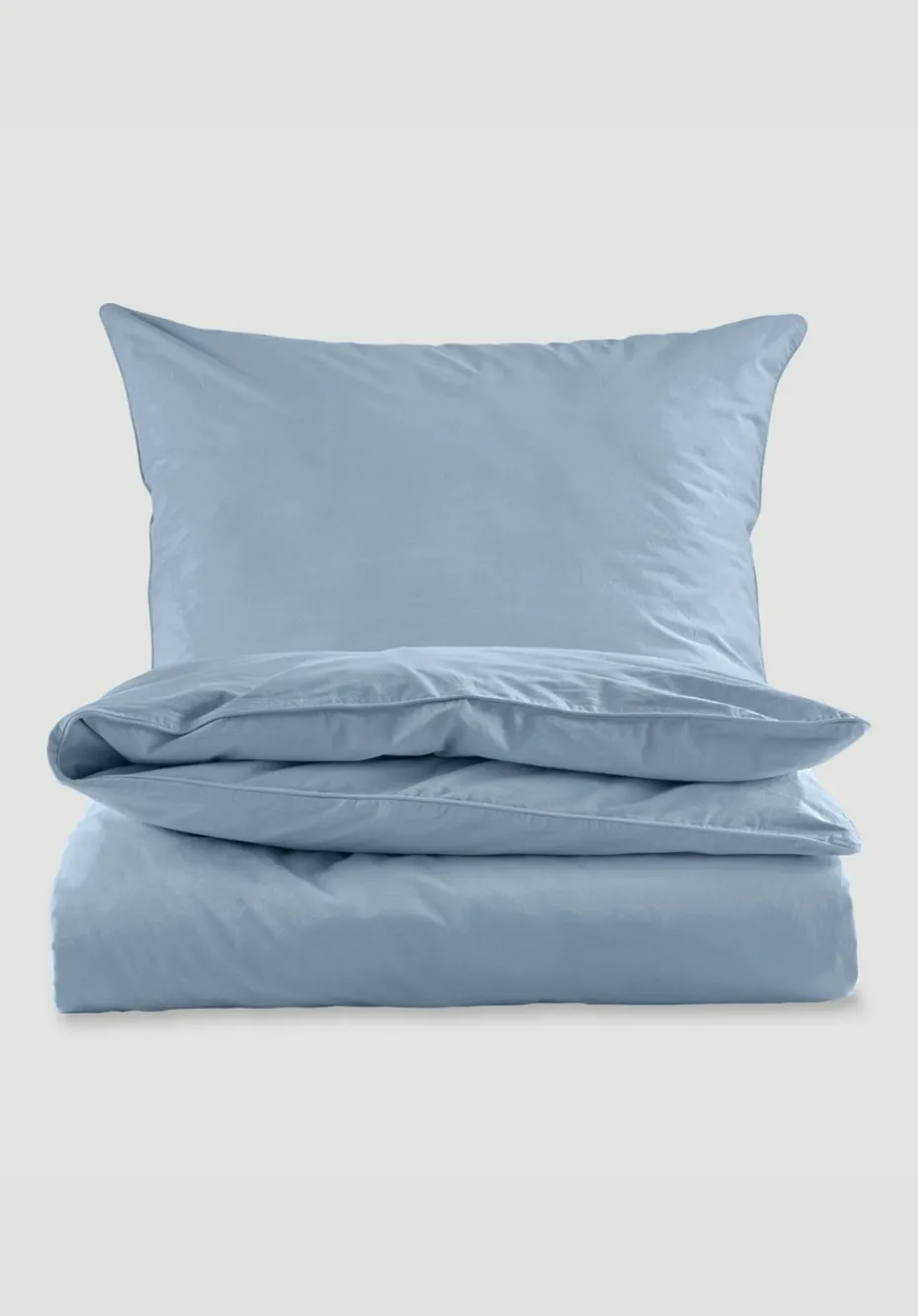 hessnatur Perkal Bettwäsche-Set aus reiner Bio-Baumwolle von graublau Discount