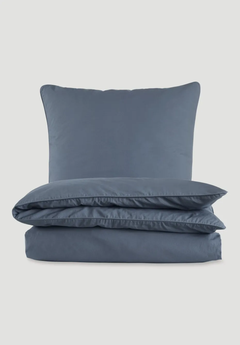 hessnatur Perkal Bettwäsche-Set aus reiner Bio-Baumwolle von stahlblau Best