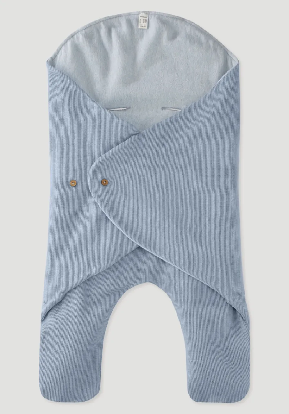 hessnatur Piqué Einschlagdecke aus reiner Bio-Baumwolle von helles jeansblau Discount