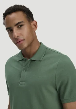 hessnatur Piqué Polo Regular aus reiner Bio-Baumwolle von efeugrün Sale