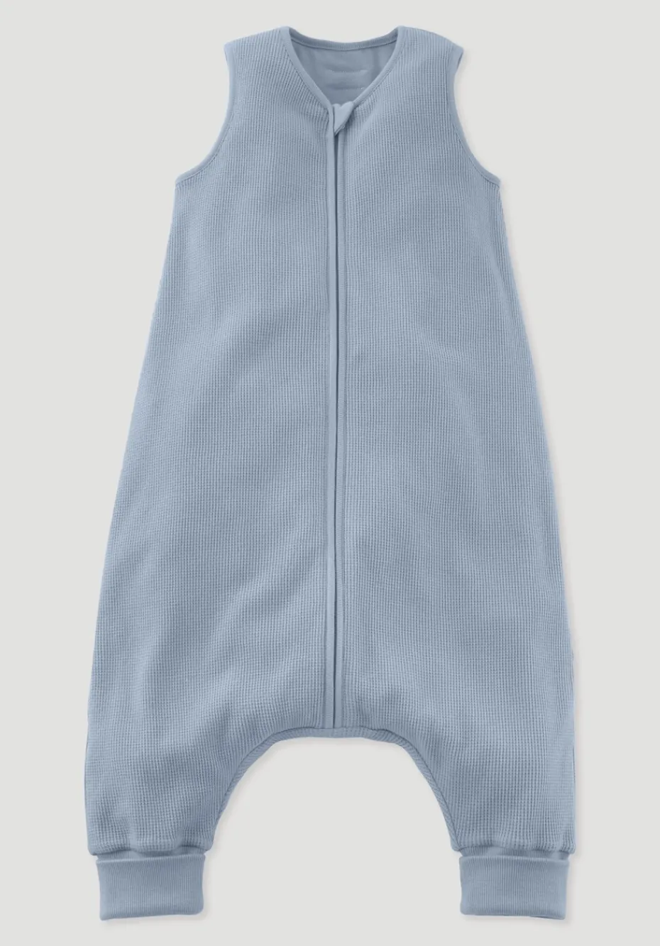 hessnatur Piqué Schlafsack aus reiner Bio-Baumwolle von helles jeansblau