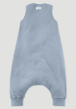 hessnatur Piqué Schlafsack aus reiner Bio-Baumwolle von helles jeansblau