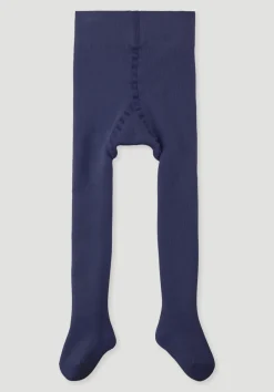 hessnatur Plüsch Strumpfhose aus Bio-Baumwolle von dunkelblau Sale