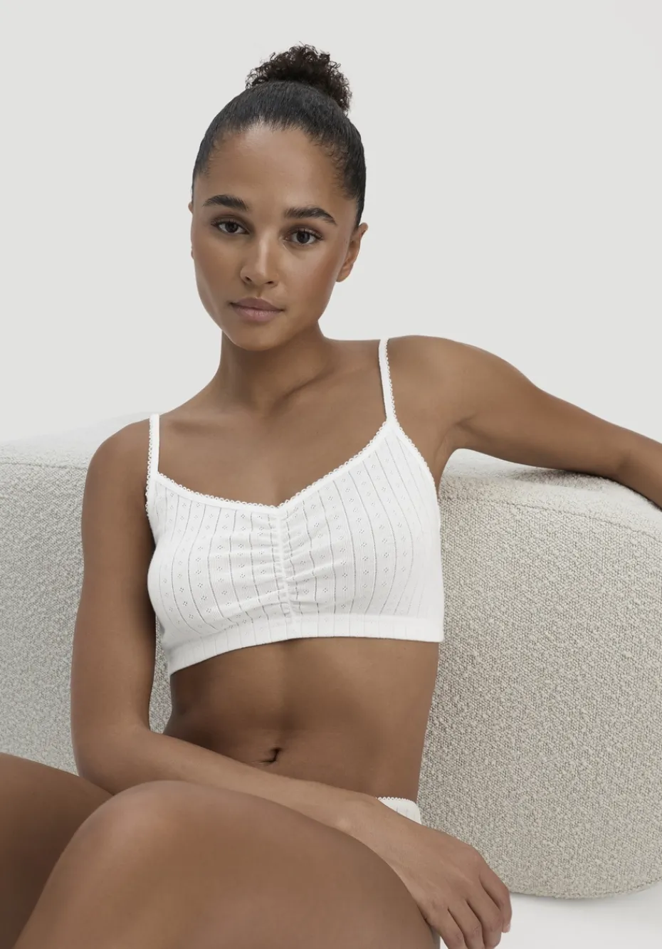 hessnatur Pointelle Bustier PURE COTTON aus reiner Bio-Baumwolle von naturweiss Online
