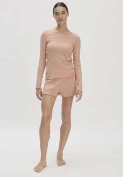 hessnatur Pointelle Loungeshirt PURE COTTON aus reiner Bio-Baumwolle von cremerosa Outlet