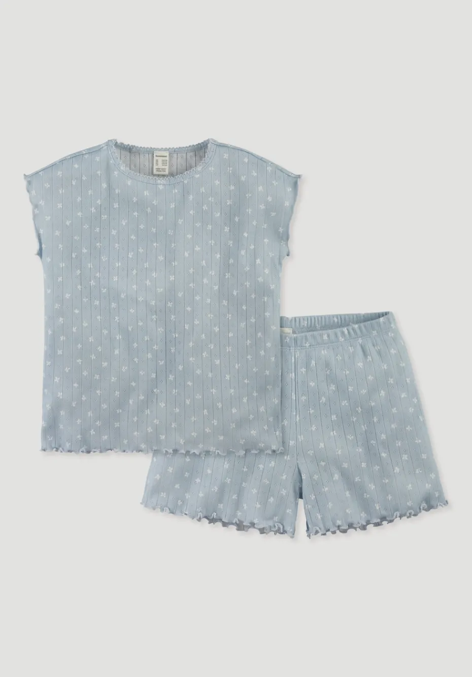 hessnatur Pointelle Pyjama PURE COTTON aus reiner Bio-Baumwolle von nordisch blau Online