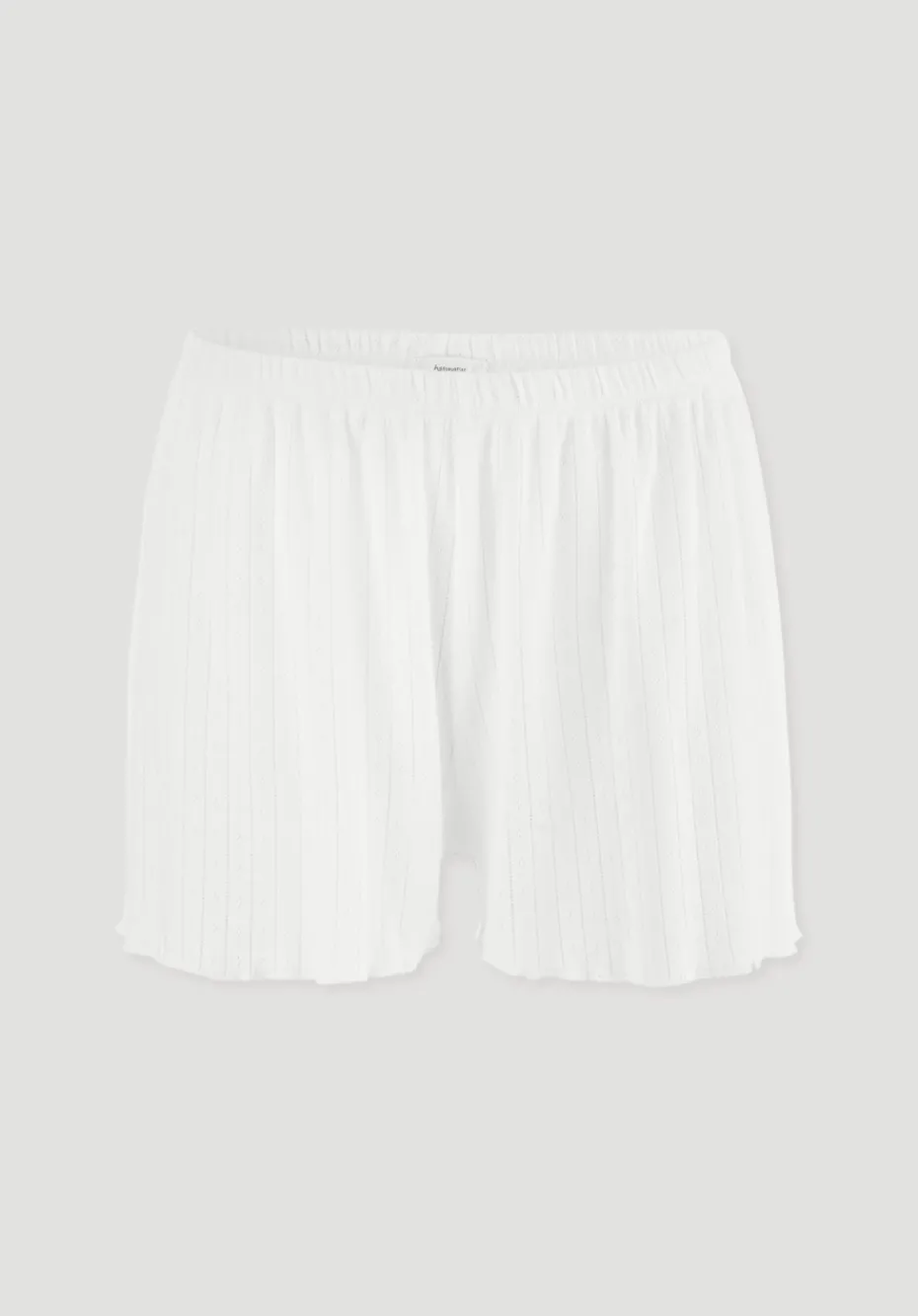 hessnatur Pointelle Schlafshorts PURE COTTON aus reiner Bio-Baumwolle von naturweiss Clearance