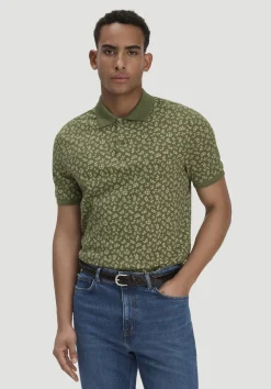 hessnatur Print Piqué Polo Relaxed aus reiner Bio-Baumwolle von seetang New