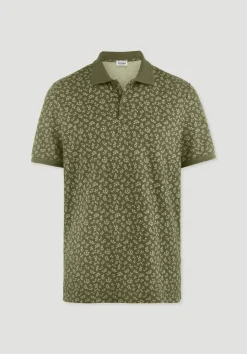 hessnatur Print Piqué Polo Relaxed aus reiner Bio-Baumwolle von seetang New