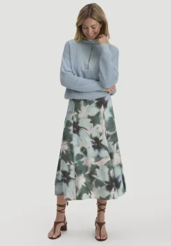 hessnatur Print Rock Midi aus LENZING™ ECOVERO™ Viskose von marine Sale