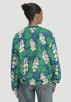 hessnatur Print Sweatshirt Oversize LIV LEE aus reiner Bio-Baumwolle von seegrün Sale