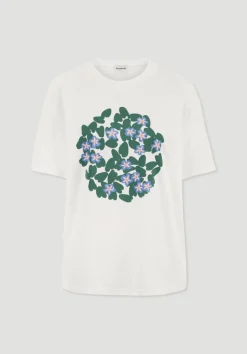hessnatur Print T-Shirt Oversize LIV LEE aus reiner Bio-Baumwolle von seegrün Discount