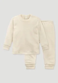 hessnatur Pyjama aus Bio-Baumwolle mit Bio-Merinowolle und Seide von natur Outlet