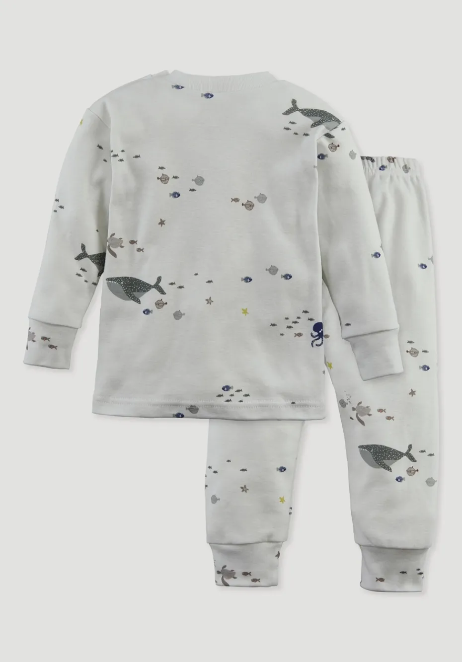 hessnatur Pyjama aus reiner Bio-Baumwolle von nebelgrau