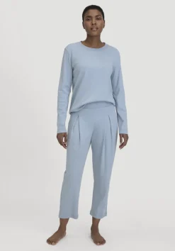 hessnatur Pyjama PURE COTTON aus reiner Bio-Baumwolle von helles jeansblau Sale