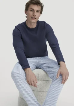 hessnatur Pyjama PURE COTTON aus reiner Bio-Baumwolle von helles jeansblau Discount