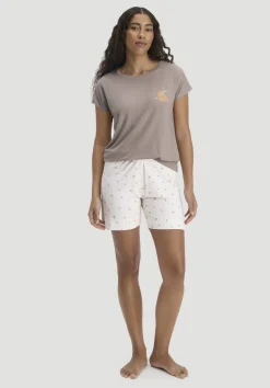 hessnatur Pyjama PURE FLOW aus TENCEL™ Modal von mandelbraun