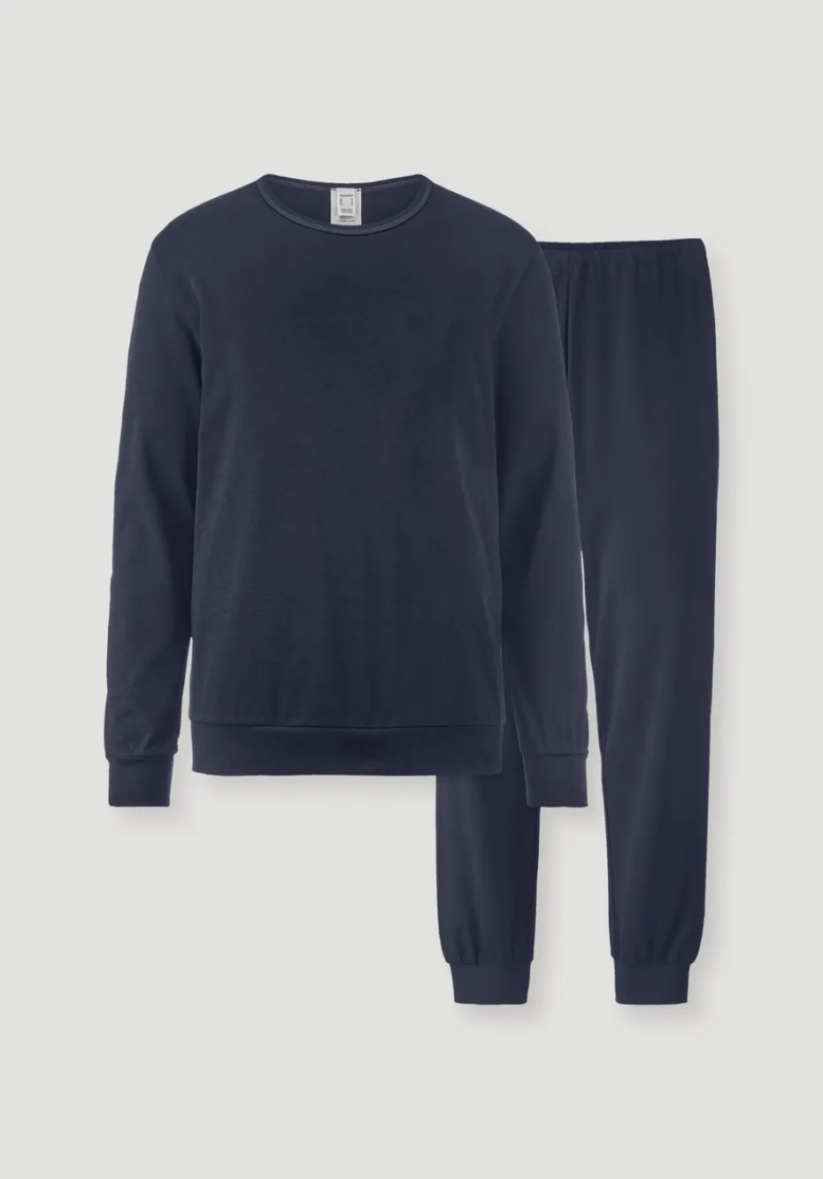hessnatur Pyjama PURE NATURE aus reiner Bio-Baumwolle von dunkelblau Discount