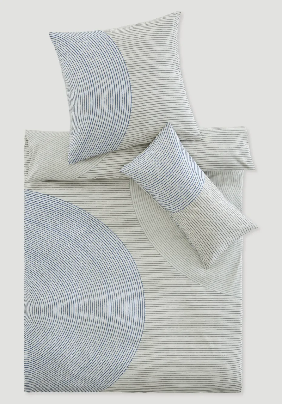 hessnatur Renforcé Bettwäsche Set ZEN aus reiner Bio-Baumwolle von graublau Best