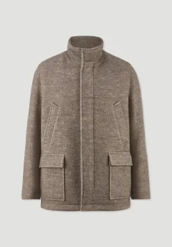 hessnatur Rhön Jacke Regular aus regionaler Schurwolle von naturbeige Discount