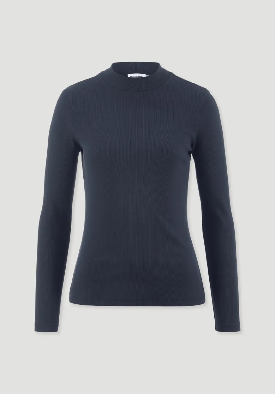 hessnatur Rib Longsleeve Slim aus Bio-Baumwolle von marine New