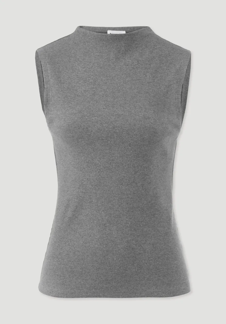 hessnatur Rib Top Slim aus Bio-Baumwolle von grau Clearance